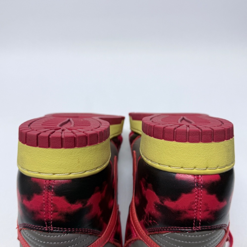 Nike Dunk High 1985 Red Acid Wash Grey Black Mens 13 - Picture 10 of 10